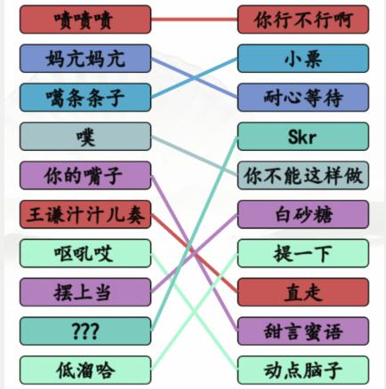 汉字找茬王连线疆普3通关攻略