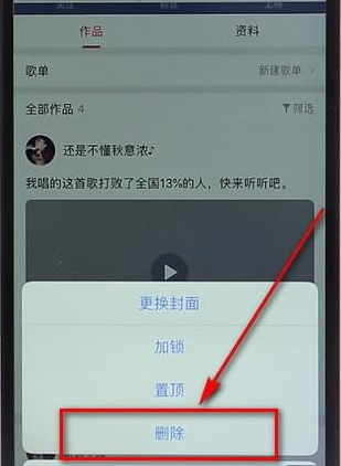 唱吧app将作品删掉的操作流程是什么图4