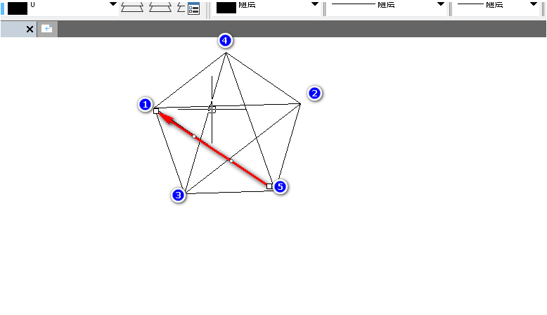 中望cad怎么画五角星 cad绘制五角星教程分享图7