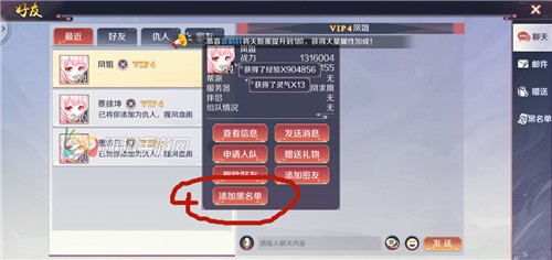 乱世神姬怎么拉黑好友图4